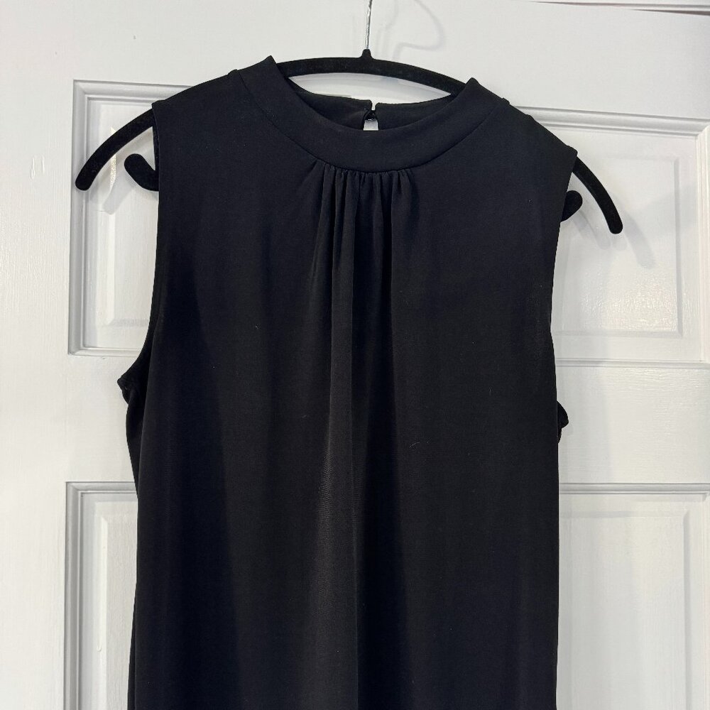 Banana Republic Factory Black Sleeveless Blouse | Mock Neck Work Top | Size S